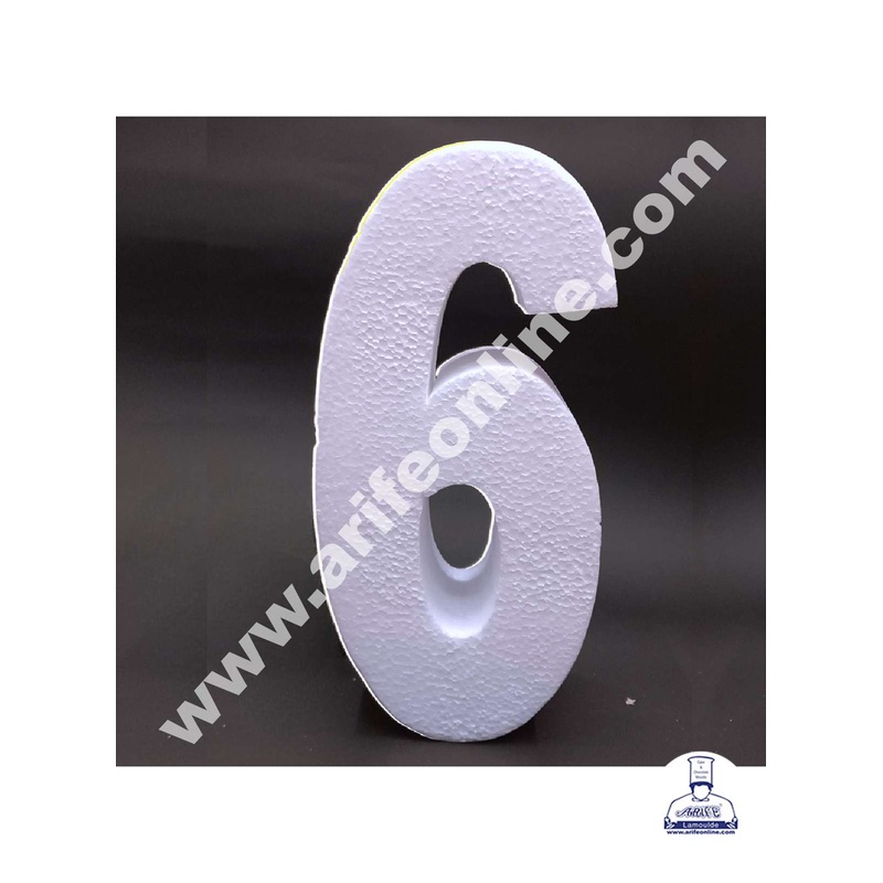 CAKE DECOR Six Number 4 Inch Cake Dummy - 1 Piece