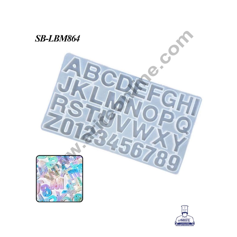 CAKE DECOR Upper Case Letters & Numbers Silicone Mould | jelly & Candy Mould | Resin Mould