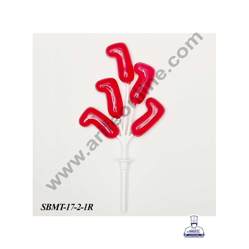CAKE DECOR 1 Number Plastic Bunch Cake Topper - 1 Bunch