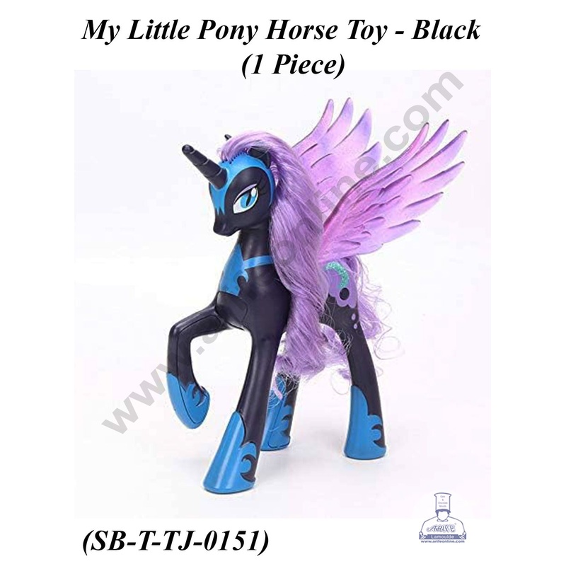 CAKE DECOR 1 Piece My Little Pony Horse Toy - Black for Cake Topper and Cake (SB-T-TJ-0151)