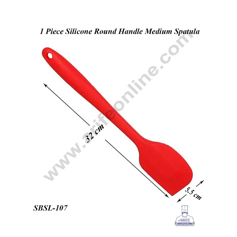 CAKE DECOR 1 Piece Silicone Round Handle Medium Spatula | Baking Tool | Cream Cake Kitchen Cooking Tool (SBSL-107)