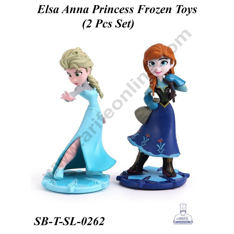 CAKE DECOR 2 Pcs Set Elsa Anna Princess Frozen Toys Plastic Action Figures Toys(SB-T-SL-0262)