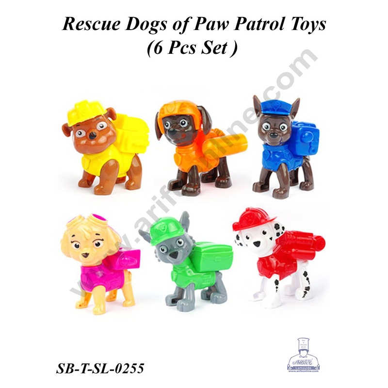 CAKE DECOR 6 Pcs Set Rescue Dogs of Paw Patrol Toys for Cake Topper(SB-T-SL-0255)