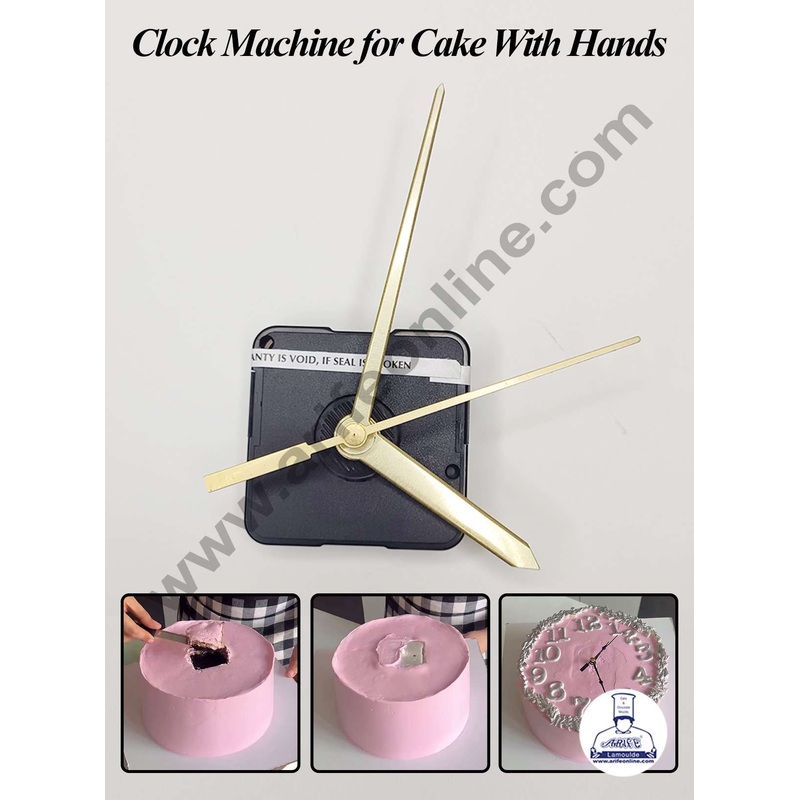 CAKE DECOR Clock Machine for Cake with Hands - 1 Piece