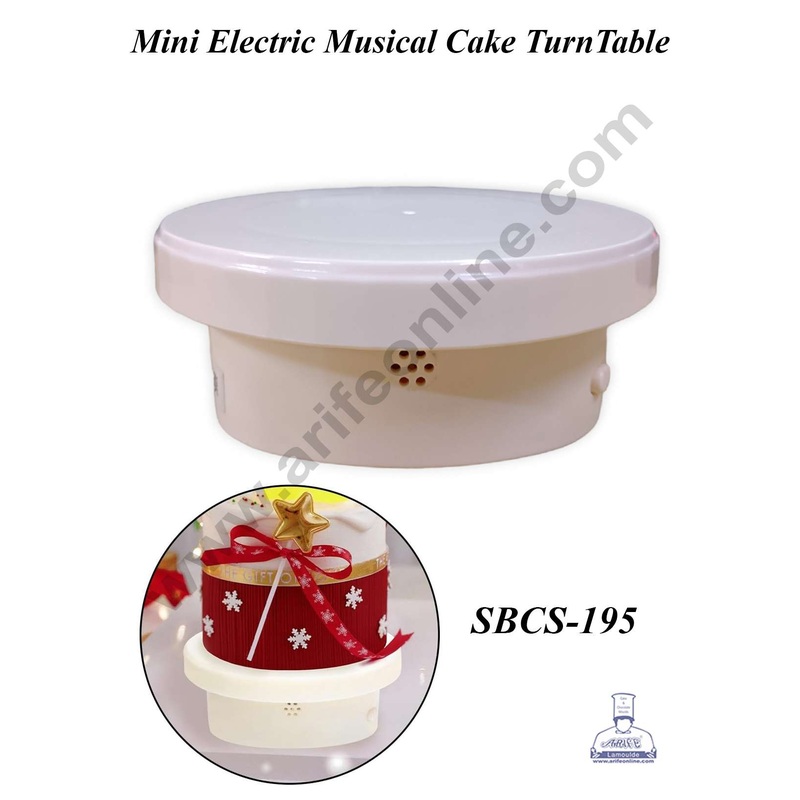 CAKE DECOR Mini Electric Musical Cake TurnTable | Sensor Touch | Cake Display