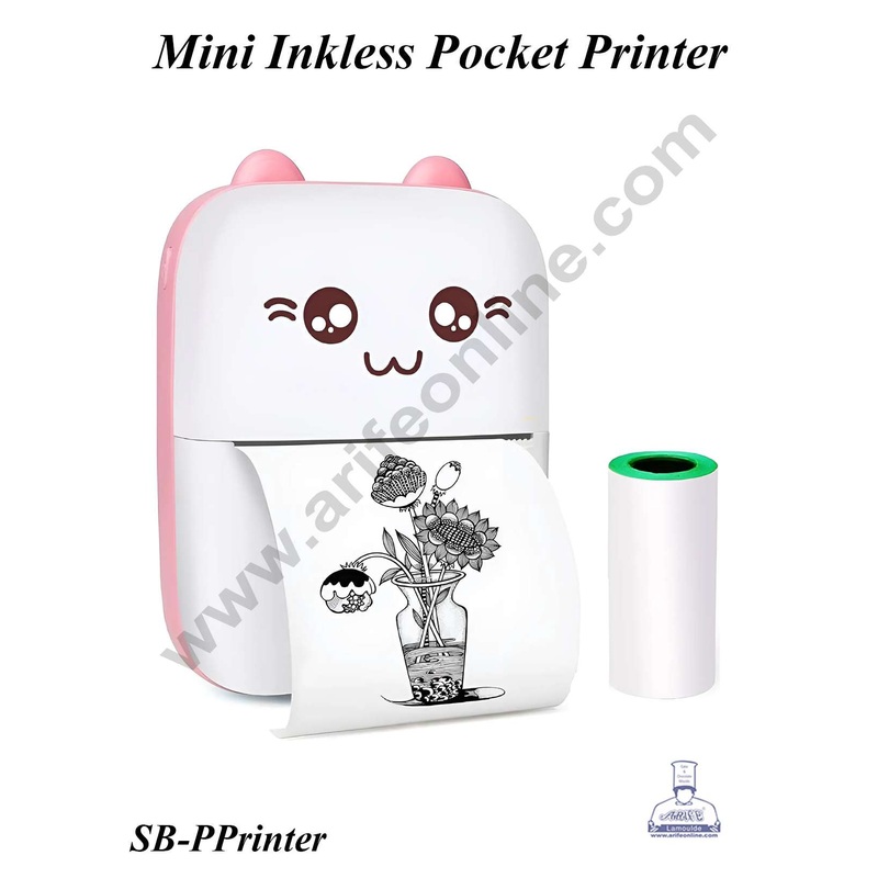 CAKE DECOR Mini Inkless Pocket Printer | Portable Printer | Assorted Color - 1 Piece
