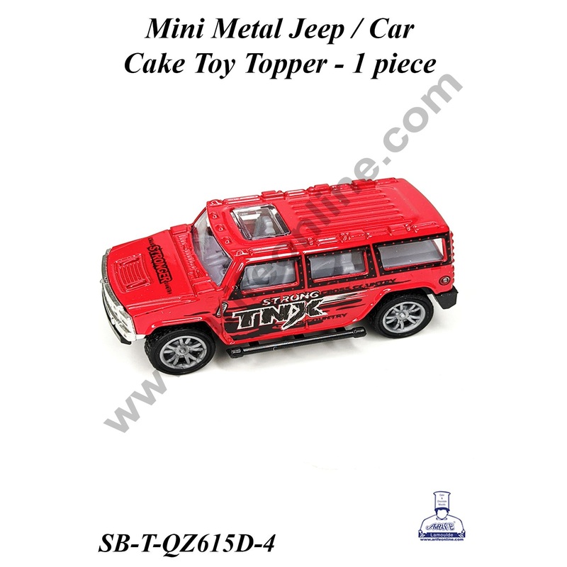 CAKE DECOR Mini Metal Jeep/Car Cake Toy Topper | Decorations Figurines - 1 piece (SB-T-QZ615D-4)