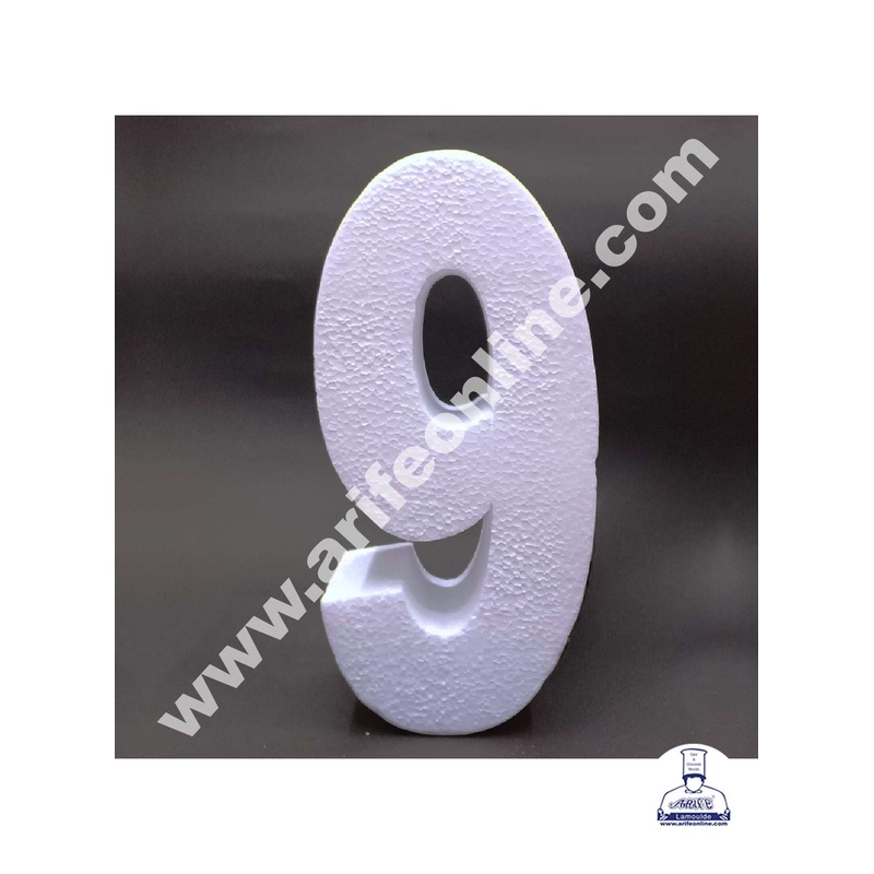 CAKE DECOR Nine Number 4 Inch Cake Dummy - 1 Piece