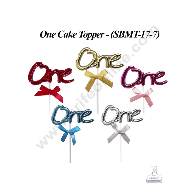 CAKE DECOR Plastic One Number Cake Topper - 1 Piece