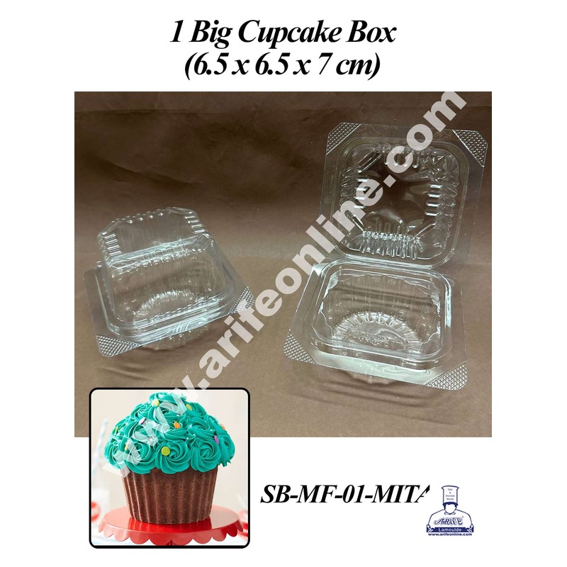 CAKE DECOR PVC 1 Big Cupcake Box | Muffin Box | Mini Dessert Package - (5 Pcs Pack)