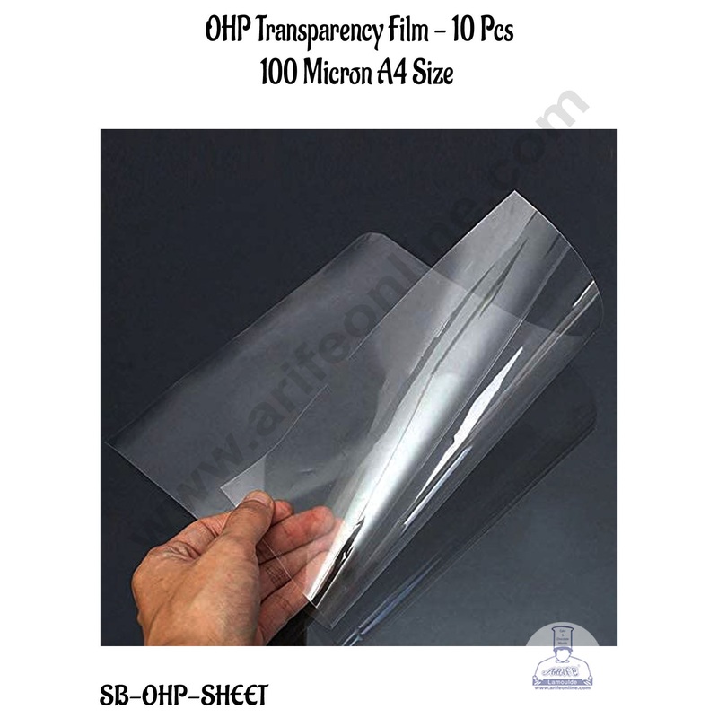 CAKE DECOR 10 Pcs OHP Transparency Film, 100 Micron A4 Size ( 210 x 297 mm)
