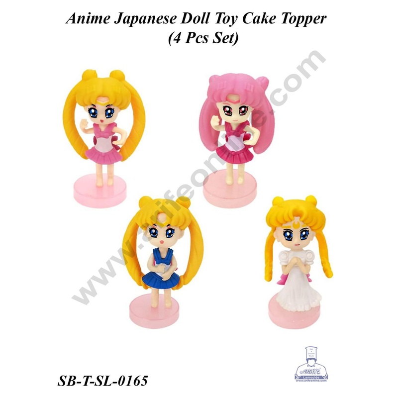 CAKE DECOR 4 Pcs Set Anime Japanese Doll Toy Cake Topper (SB-T-SL-0165)