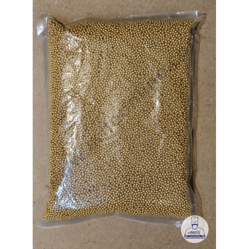 CAKE DECOR Balls Sugar Candy Gold - 0 - 1 Kg Pack