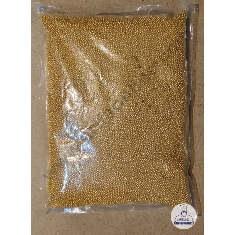 CAKE DECOR Balls Sugar Candy Gold - 00 - 1 Kg Pack