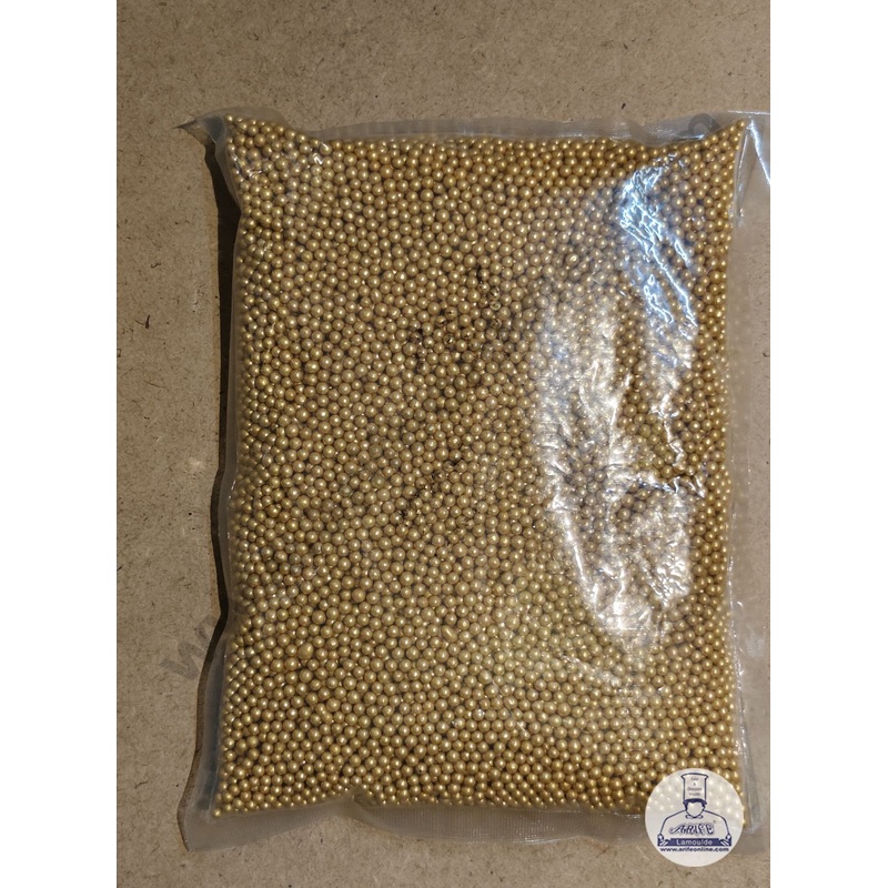 CAKE DECOR Balls Sugar Candy Gold - 1 - 1 Kg Pack