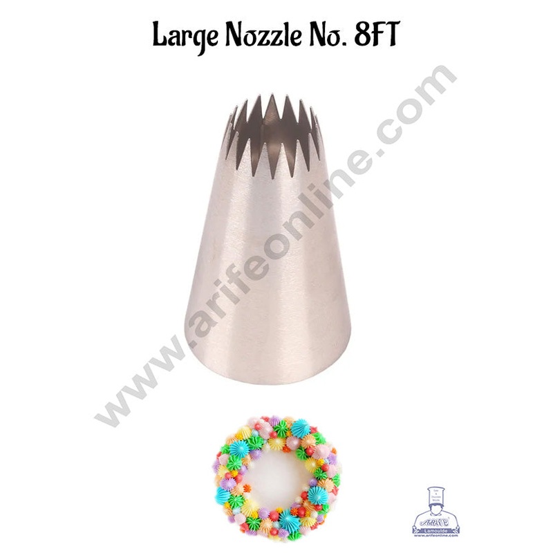 Cake Decor Large Nozzle - No. 8FT Piping Nozzle