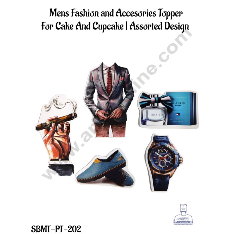 CAKE DECOR  Mens Fashion and Accesories Topper  For Cake And Cupcake | Assorted Design  (SBMT-PT-202)