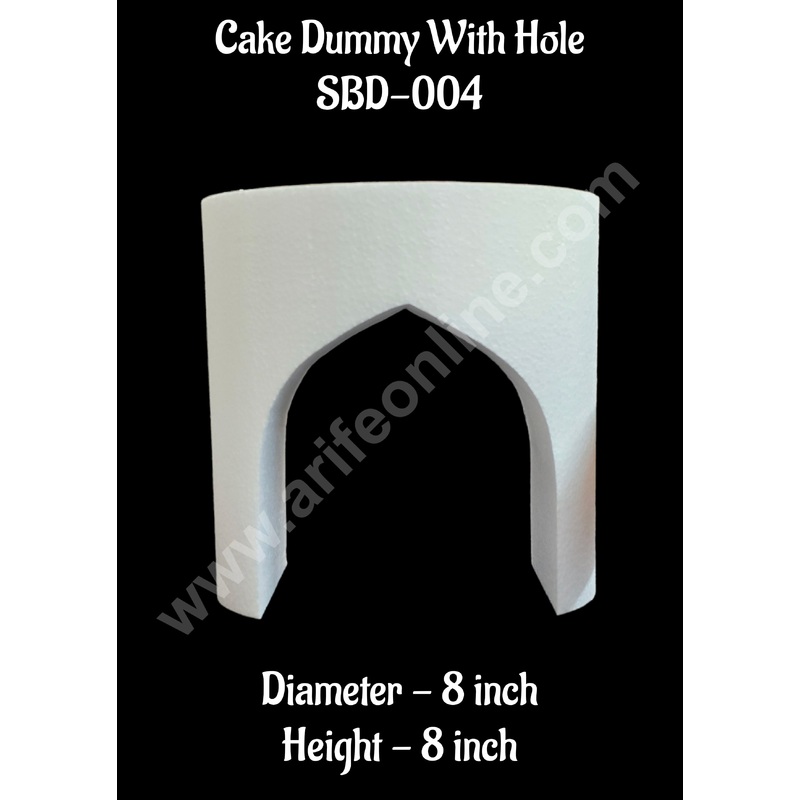 CAKE DECOR Pointed Dome Cut Out Cake Dummy For Train Cake Setup - 1 Piece