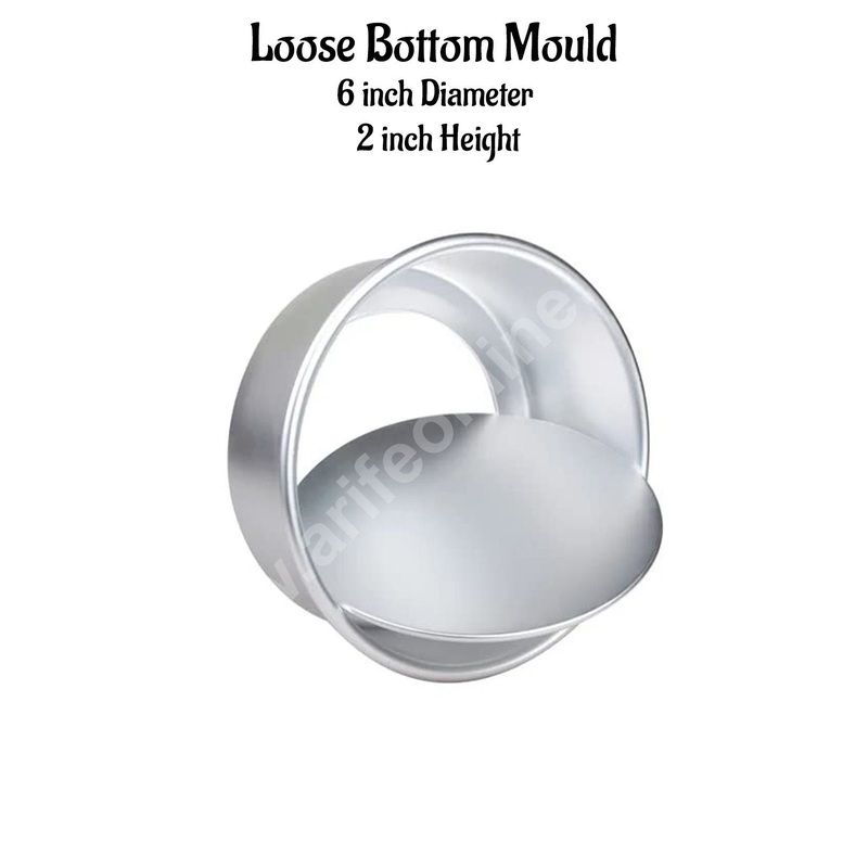 Cake Decor Round Loose Bottom Aluminum Cake Mould Thali 6 in x 2 inch