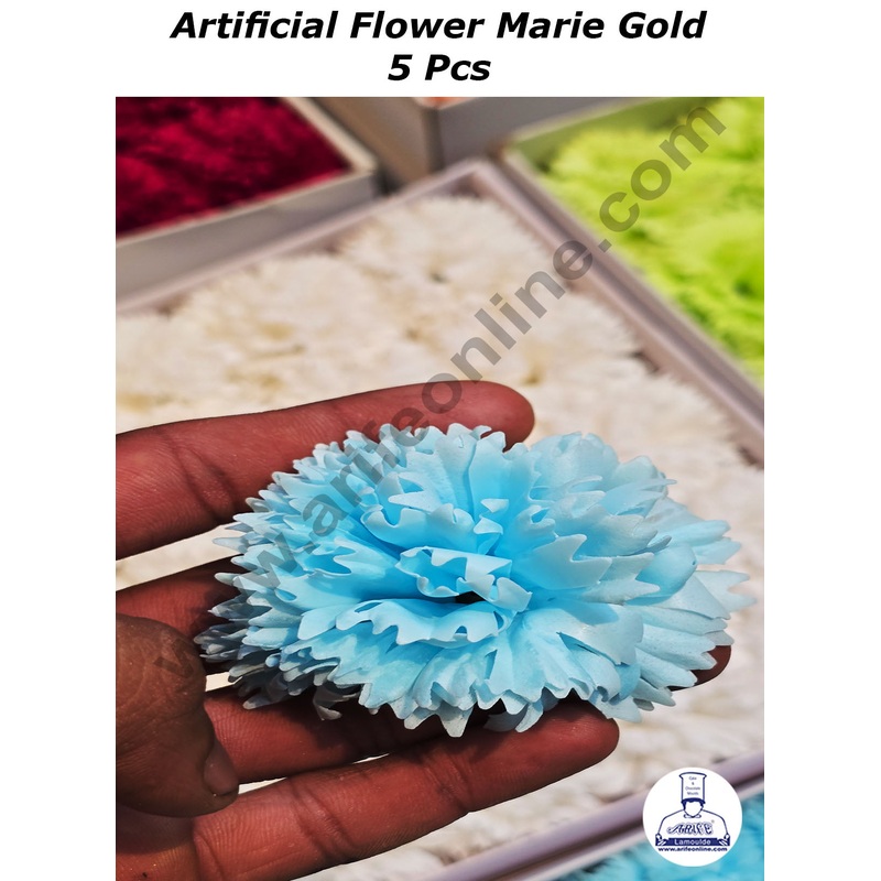CAKE DECOR Scented MariGold Artificial Flower For Cake Decoration ( 5 Pcs pack )
