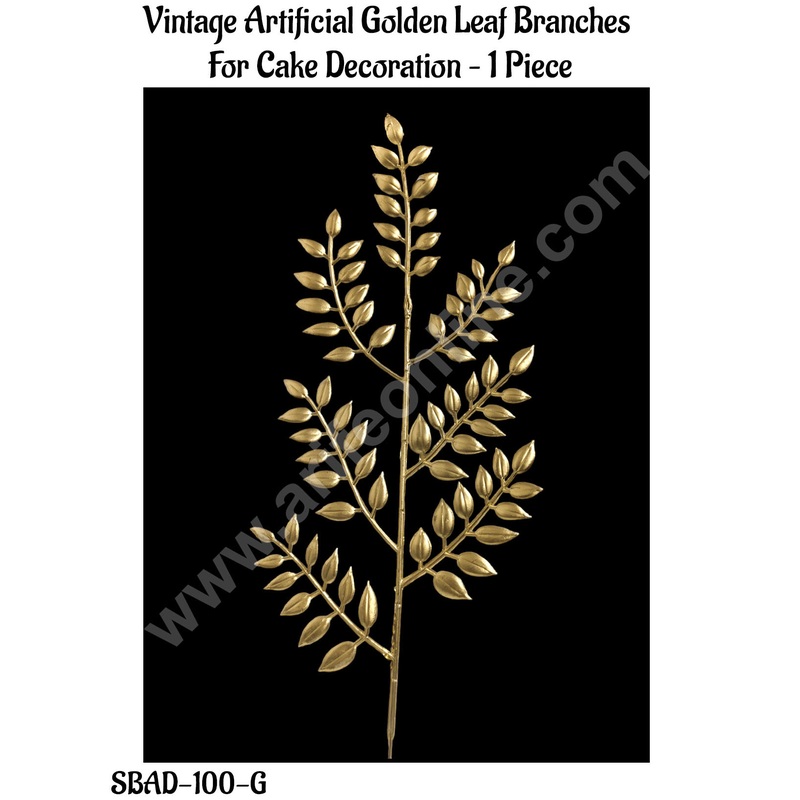 Cake Decor Vintage Artificial Leaf Branches For Cake Decoration  1 Piece