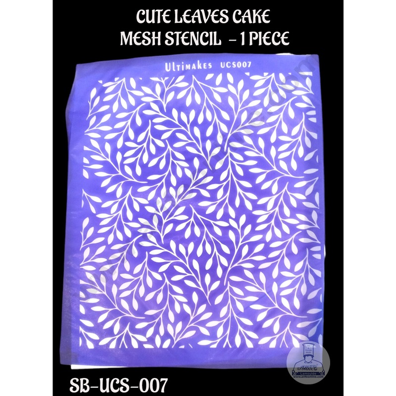 ULTIMAKES CUTE LEAVES MESH CAKE STENCIL  - 1 PIECE