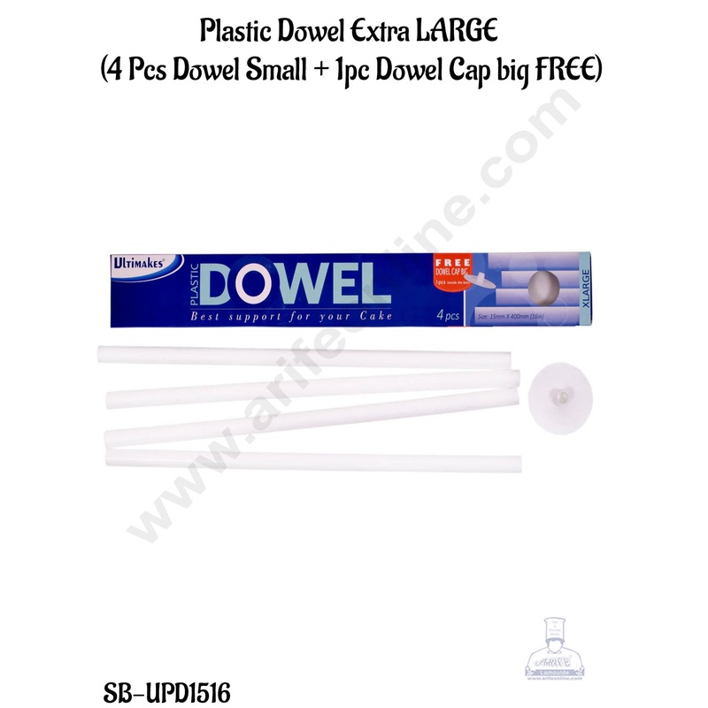 Ultimakes Plastic Dowel Extra Large (4 Pcs Dowel + 1pc Dowel Cap Big FREE)