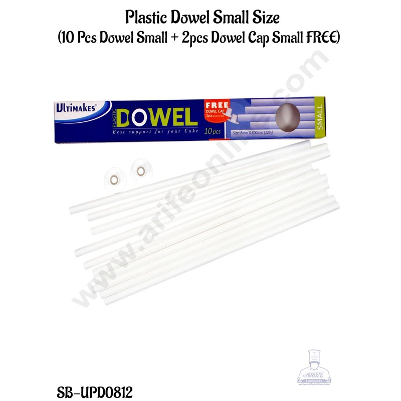 Ultimakes Plastic Dowel Small (10 Pcs Dowel Small + 2pcs Dowel Cap Small FREE)