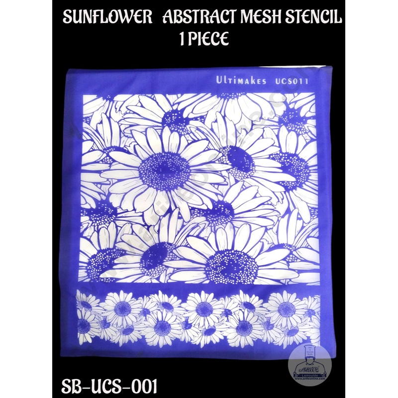 ULTIMAKES SUNFLOWER  ABSTRACT MESH STENCIL  1 PIECE
