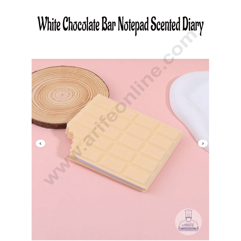 CAKE DECOR  White Chocolate Bar Notepad Scented Diary |Memo Pad | Creative and Portable Chocolate Bar Teacher Notepad - 1 Piece