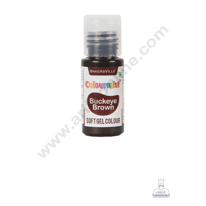 Colourmist Soft Gel Paste Food Color Buckeye Brown 20g | Edible Gel Colour For Fondant