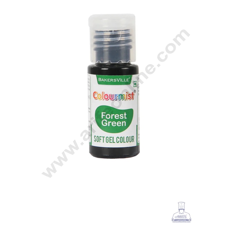 Colourmist Soft Gel Paste Food Color Forest Green 20g | Edible Gel Colour For Fondant