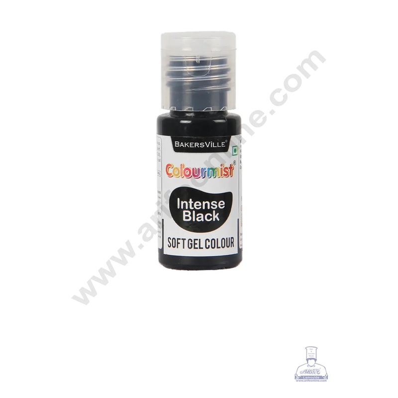 Colourmist Soft Gel Paste Food Color Intense Black 20g | Edible Gel Colour For Fondant