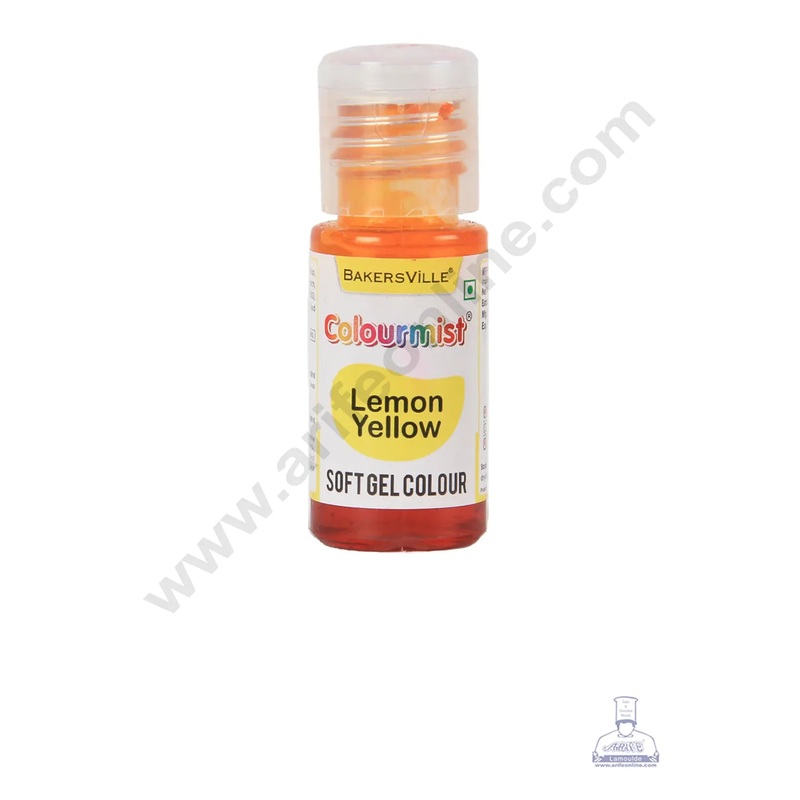 Colourmist Soft Gel Paste Food Color Lemon Yellow 20g | Edible Gel Colour For Fondant