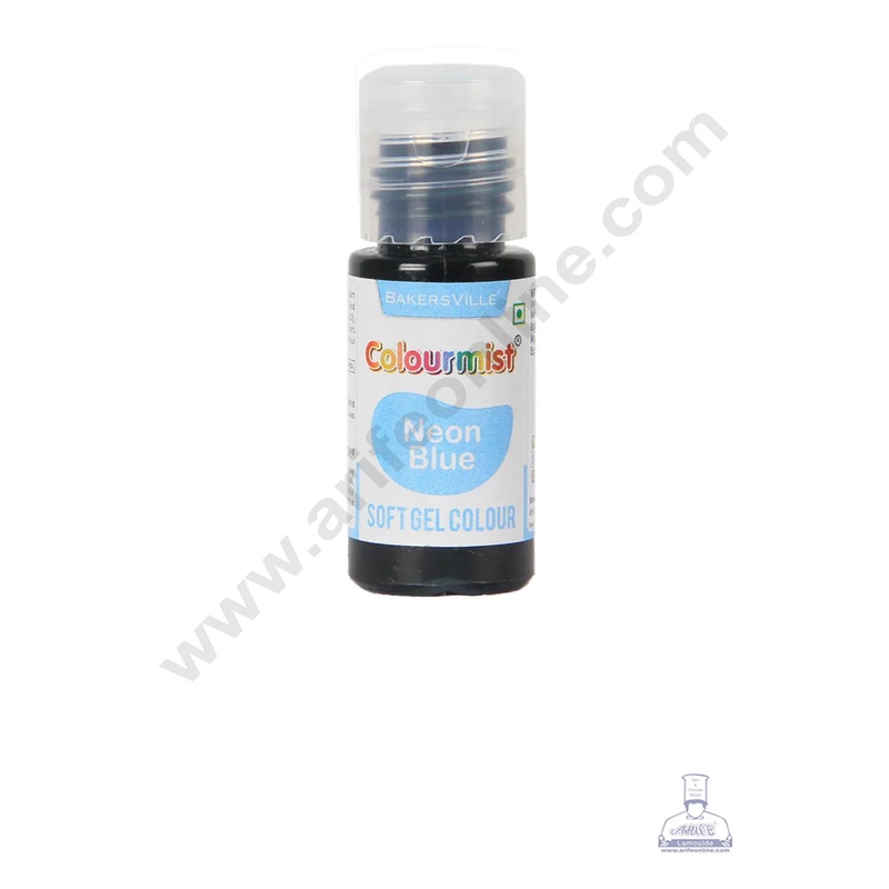 Colourmist Soft Gel Paste Food Color Neon Blue 20g | Edible Gel Colour For Fondant