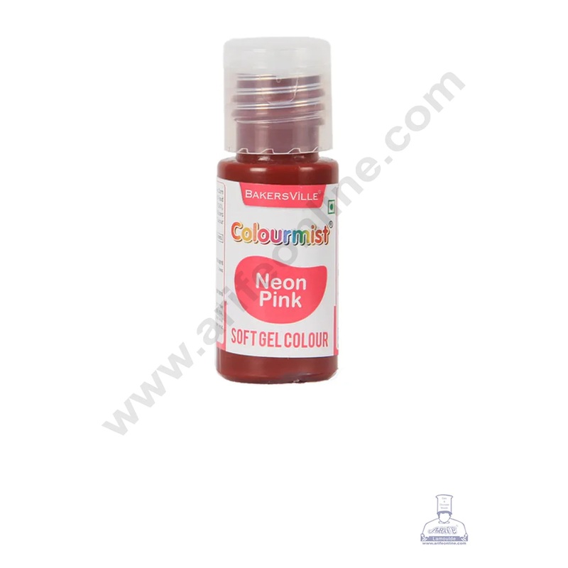 Colourmist Soft Gel Paste Food Color Neon Pink 20g | Edible Gel Colour For Fondant