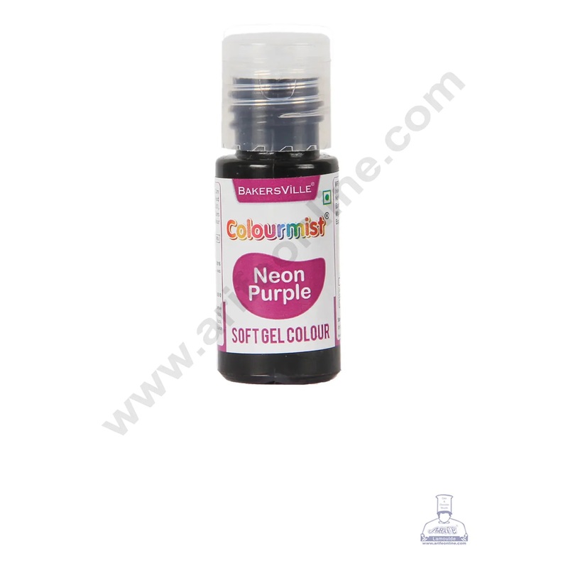 Colourmist Soft Gel Paste Food Color Neon Purple 20g | Edible Gel Colour For Fondant