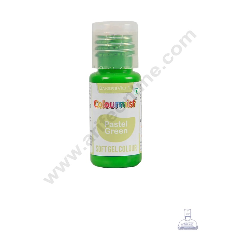 Colourmist Soft Gel Paste Food Color Pastel Green  20g | Edible Gel Colour For Fondant