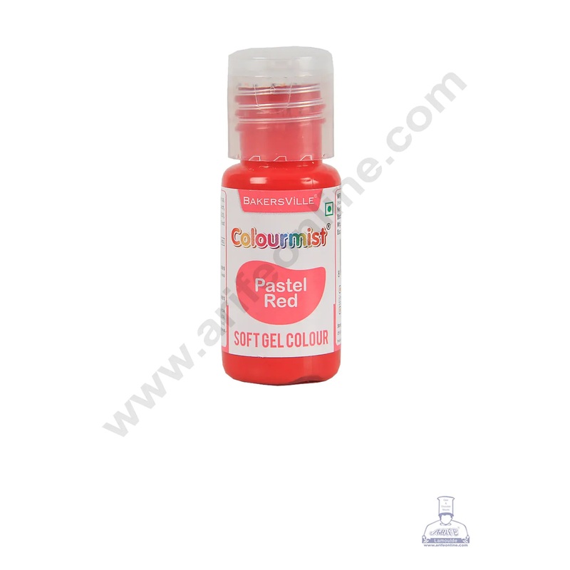 Colourmist Soft Gel Paste Food Color Pastel Red  20g | Edible Gel Colour For Fondant