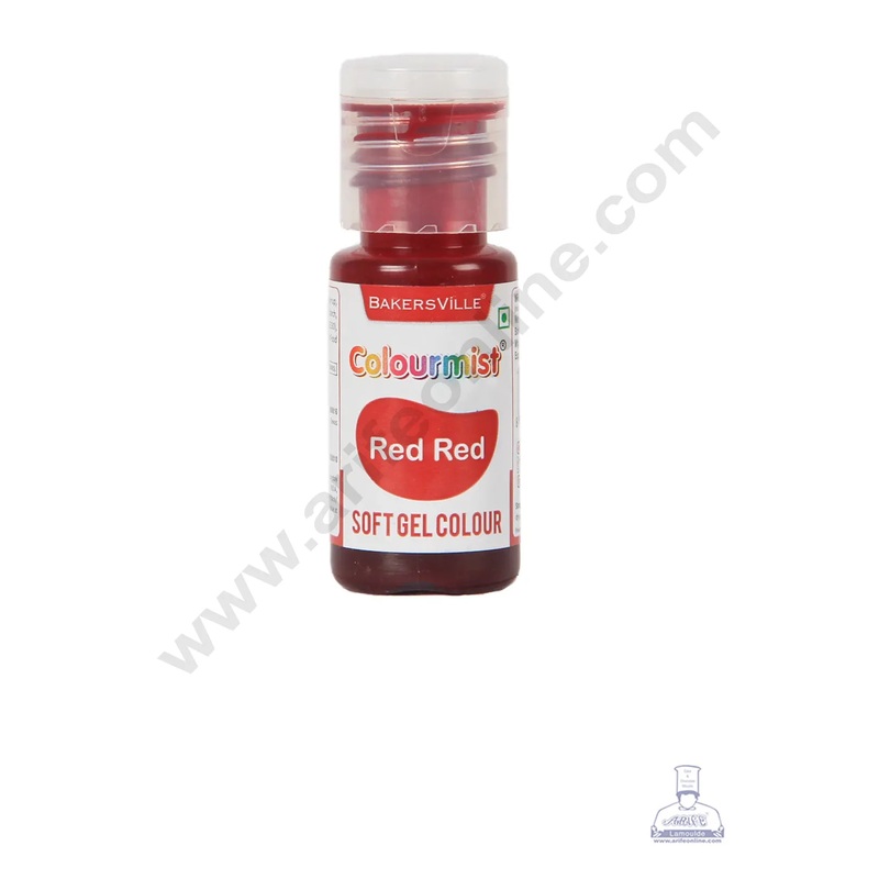 Colourmist Soft Gel Paste Food Color Red Red  20g | Edible Gel Colour For Fondant