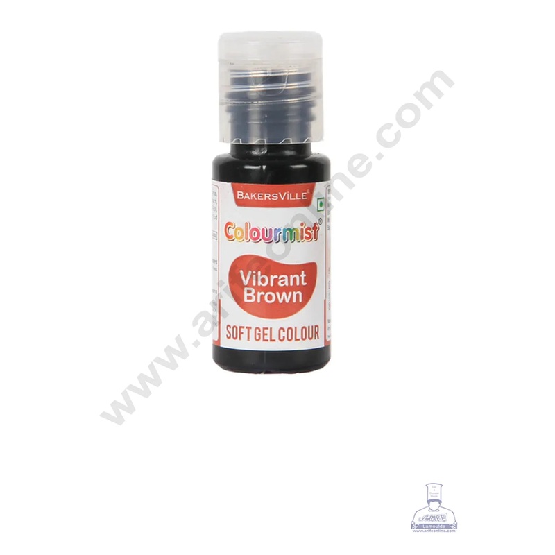 Colourmist Soft Gel Paste Food Color Vibrant Brown 20g | Edible Gel Colour For Fondant