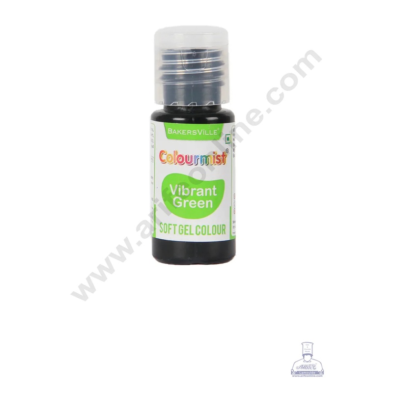 Colourmist Soft Gel Paste Food Color Vibrant Green 20g | Edible Gel Colour For Fondant