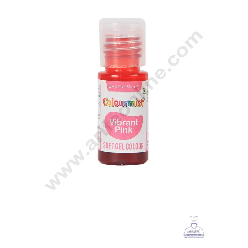Colourmist Soft Gel Paste Food Color Vibrant Pink 20g | Edible Gel Colour For Fondant