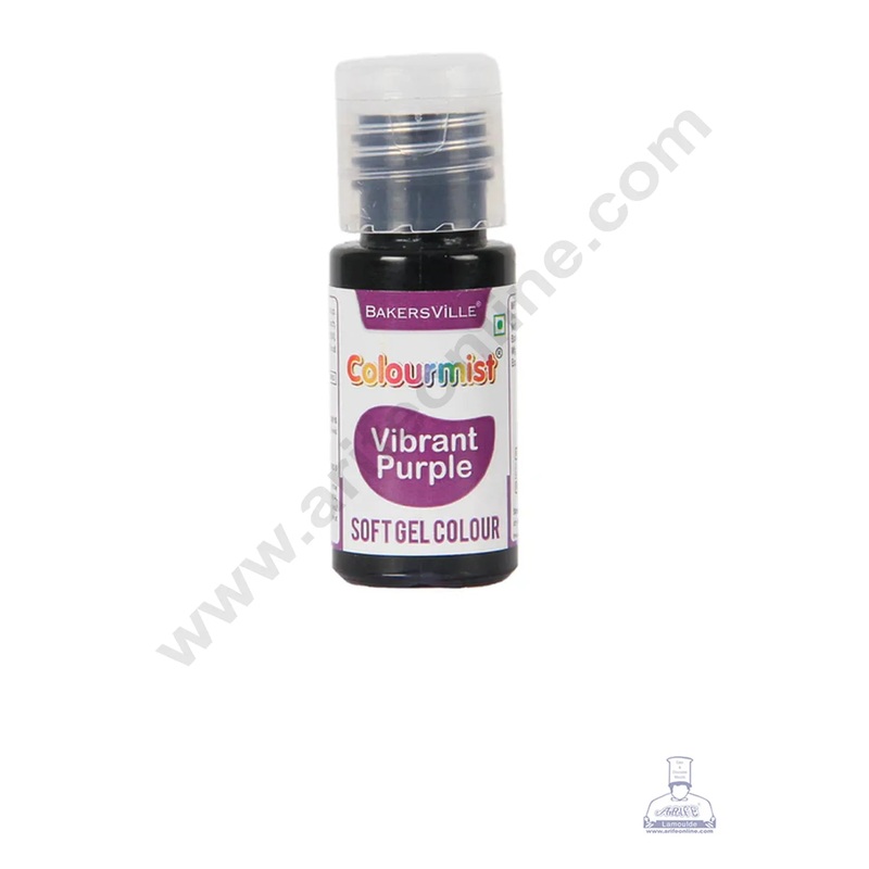 Colourmist Soft Gel Paste Food Color Vibrant Purple 20g | Edible Gel Colour For Fondant