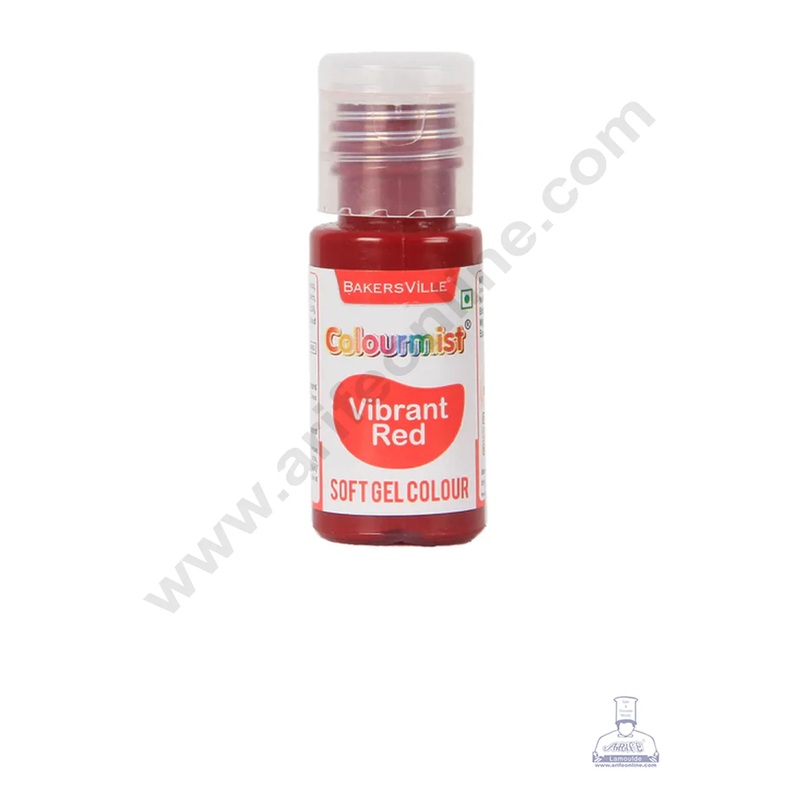 Colourmist Soft Gel Paste Food Color Vibrant Red 20g | Edible Gel Colour For Fondant
