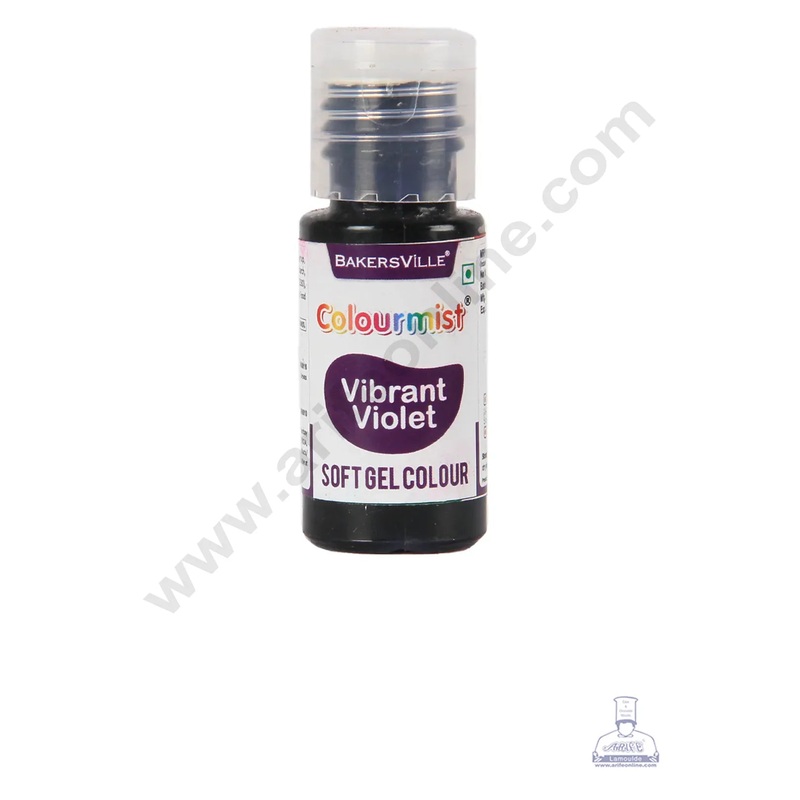 Colourmist Soft Gel Paste Food Color Vibrant Violet 20g | Edible Gel Colour For Fondant