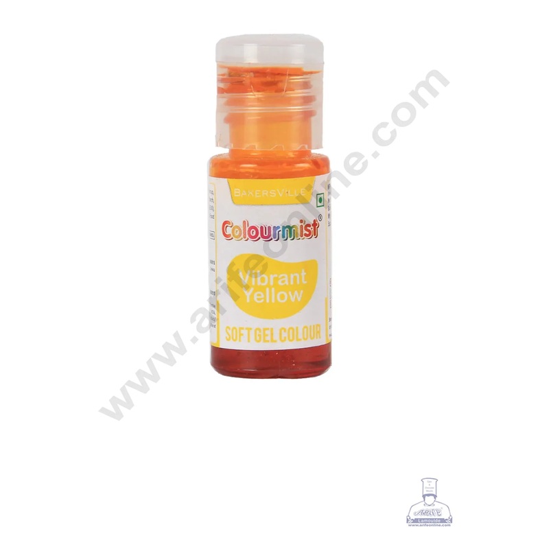Colourmist Soft Gel Paste Food Color Vibrant Yellow 20g | Edible Gel Colour For Fondant