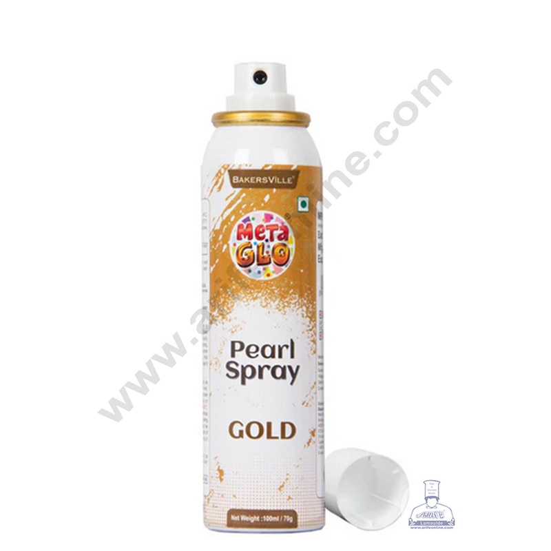 MetaGlo Edible Gold Pearl Spray 100ml | Cake Decorating Spray