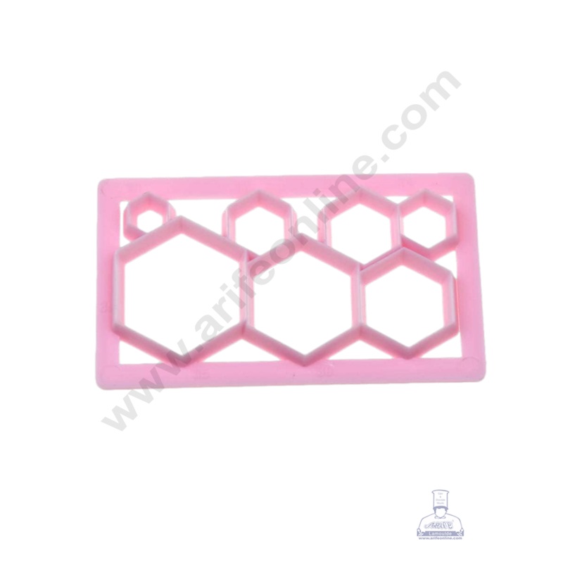 CAKE DECOR Hexagon Shape Fondant Embossing Quilt Molds Mould Cake Decorating Tools (SBQM-128)
