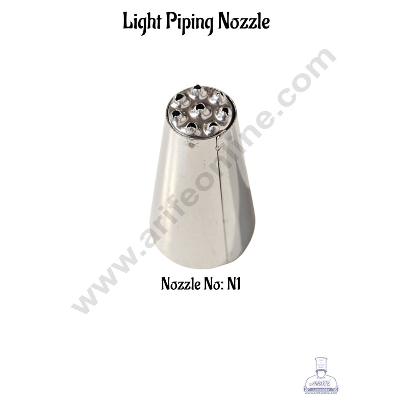 CAKE DECOR Light Piping Nozzle No. N1 | Small Grass Design